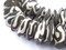 Batik Bone Beads - Full Strand of Fair Trade African Beads - The Bead Chest (Saucer, Traditional Design)